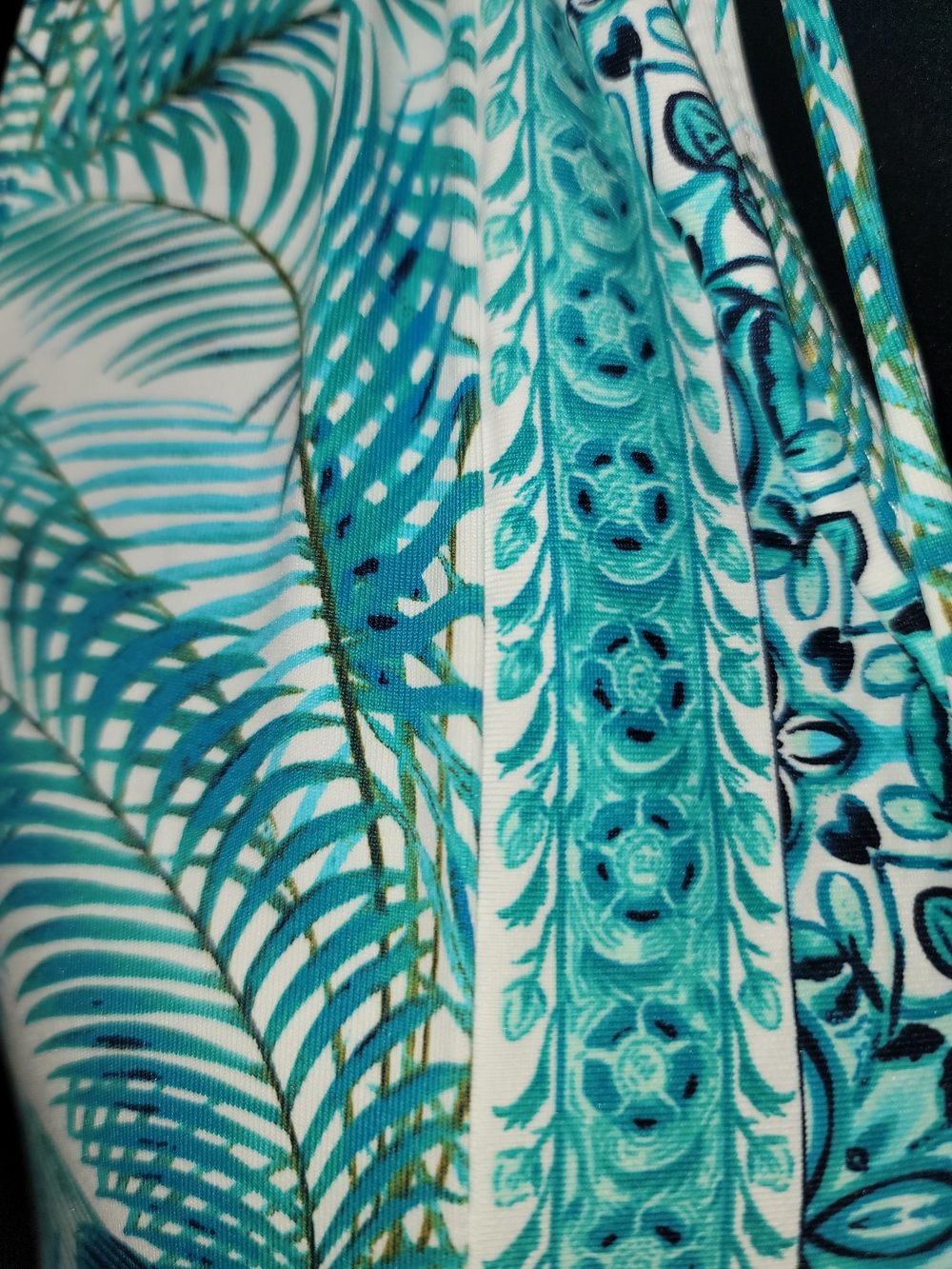 Tommy Bahama Blue Tropical Palm Print Sleeveless Shift Dress Medium - Picture 4 of 11